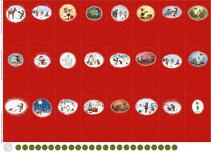 2 in 1 Advent Calendar Sewing Project - per bolt of 10,70 M = 10 Coupons of 107 CM
