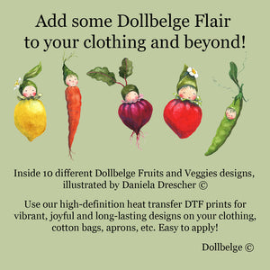 Add some Dollbelge Flair to your clothing and beyond - Fruits and Veggies