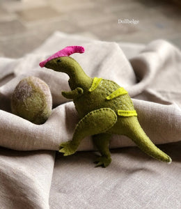 PDF Pattern -  Parasaurolophus from felt