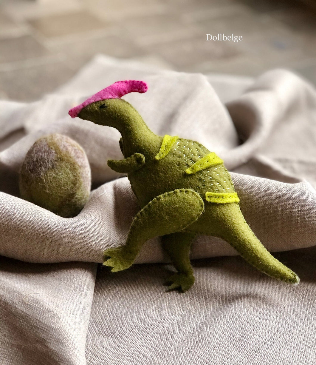 PDF Pattern -  Parasaurolophus from felt