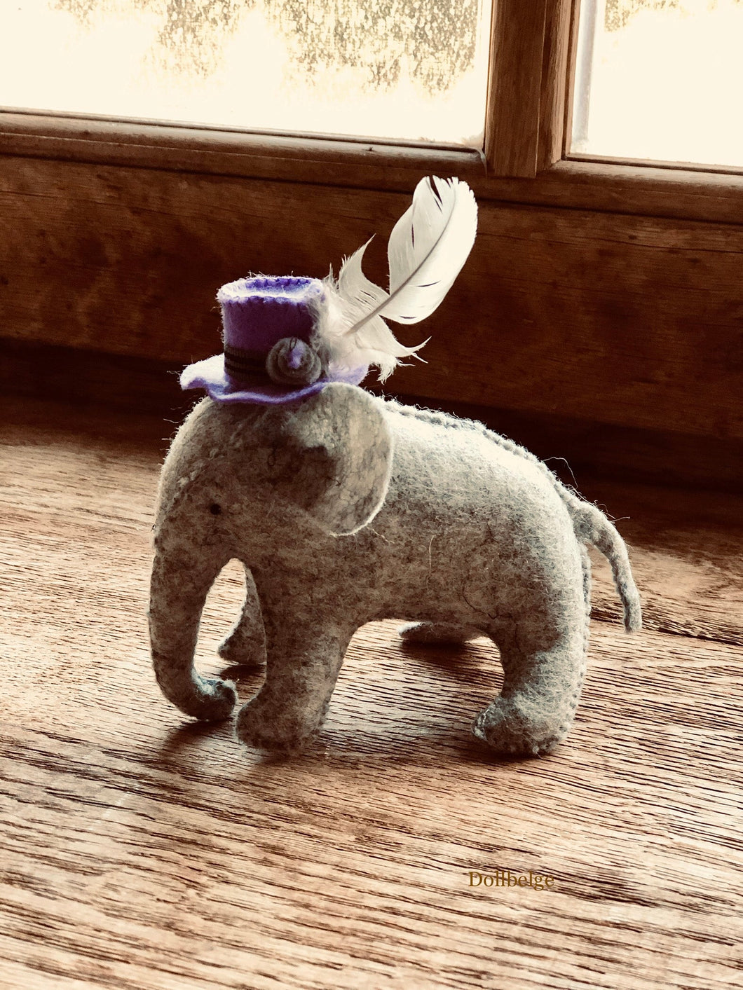 PDF Pattern - Bubbles, the cuddly elephant from felt - 12 cm