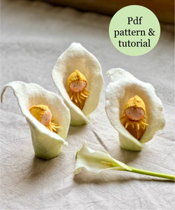 PDF Pattern and Tutorial - Calla Lily Flower Child