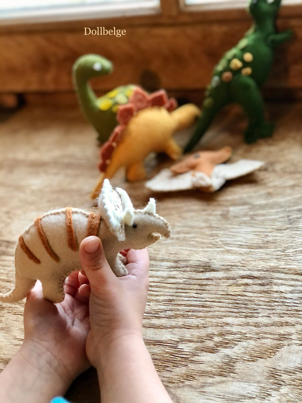 PDF Pattern - Triceratops from felt
