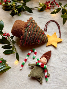 Gnome in Christmas Tree Bag