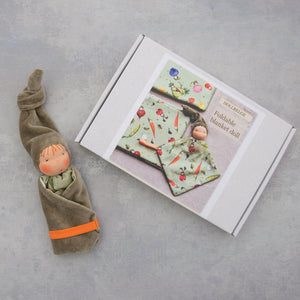 Foldable Blanket Doll Making Kit as information page only with link to Meaningful Crafts